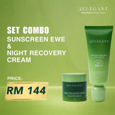 ELEGANT BEAUTY - PAKEJ COMBO SUNSCREEN EWE & NIGHT RECOVERY CREAM
